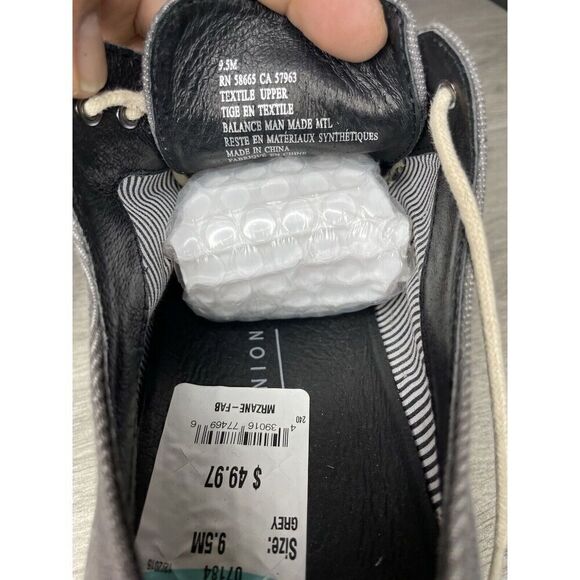 Public Opinion Gray Derby Oxfords Textured Fabric Casual Lace Up Shoes Men 9.5M - Picture 14 of 16